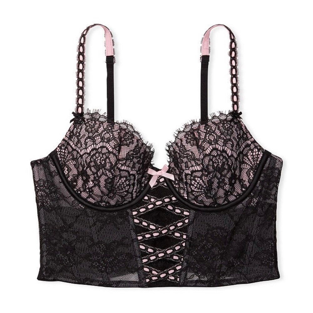 Victorias Secret Black and Pink corset